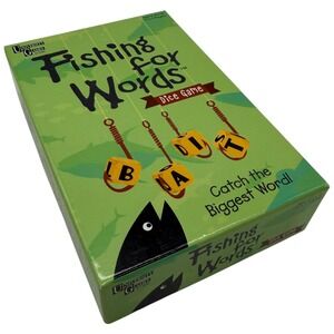 University Games Fishing for Words Dice Game 01389 Complete Set Ages 8+